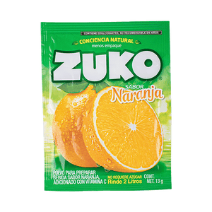 BEBIDA EN POLVO ZUKO NARANJA 13 GRS 13  GR.