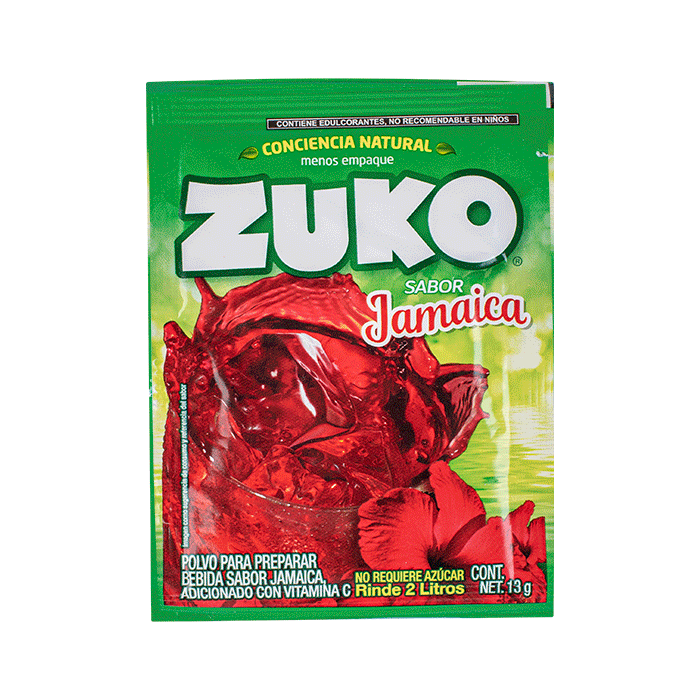 BEBIDA EN POLVO ZUKO JAMAICA 13  GR.