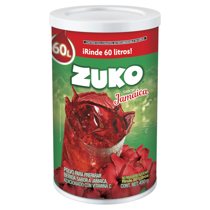 BEBIDA EN POLVO ZUKO JAMAICA BOTE 450  GR.