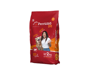 ALIMENTO PARA PERRO PERRUNO 22% PROTEÍNA BOLSA 2  KG.