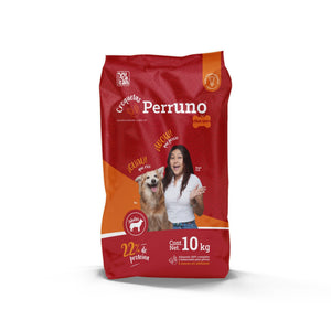 CROQUETAS PARA PERRO PERRUNO ADULTO 22% PROTEINA BOLSA 10  KG.