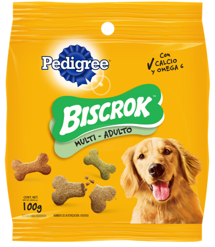 BOTANA PARA PERRO BISCROK ADULTO PEDIGREE 100  GR.