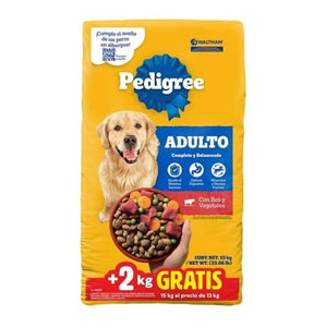 PEDIGREE ADULTO 13+2KG 15  KG.