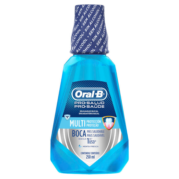 ENJUAGUE BUCAL ORAL B PRO SIN ALCOHOL MENTA FRESCA 250  ML.