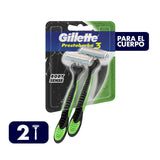 GILLETTE PRESTOBARBA 3 MAQUINA PARA AFEITAR BODY SENSE 2  PZA.