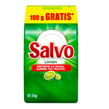 DETERGENTE EN POLVO PARA TRASTES LIMON  SALVO 1  KG.