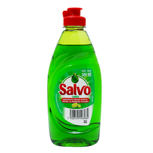 DETERGENTE LIQUIDO LAVATRASTES SALVO LIMON 300  ML.