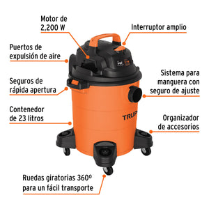 ASPIRADORA DE 6 GALONES TRUPER ASP-06 1  PZA.