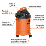 ASPIRADORA DE SOLIDOS Y LIQUIDOS DE 4 GAL PLASTICA TRUPER ASP-04 1  PZA.