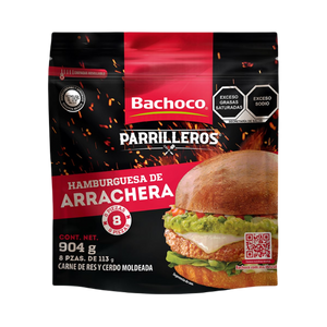 HAMBURGUESA ARRACHERA BACHOCO 904  GR.