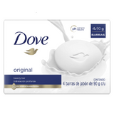 PACK JABON DE TOCADOR DOVE ORIGINAL 90 GR C/U 4  PZA.