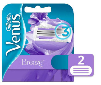 GILLETTE VENUS BREEZE CARTUCHOS PARA AFEITAR 3 HOJAS 2  PZA.