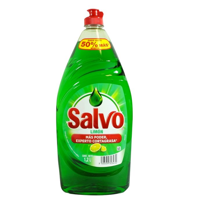 DETERGENTE LIQUIDO LAVATRASTES SALVO  LIMON 1.200  LT.