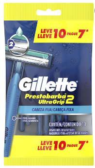 GILLETTE PRESTOBARBA ULTRAGRIP RASTRILLO DESECHABLE 10X7PZAS 10  PZA.