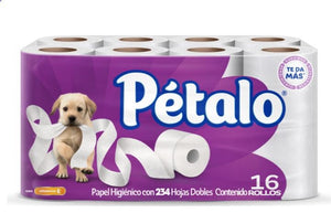 PAPEL HIGIENICO PETALO ULTRA JUMBO  234 HD 16  ROLLO