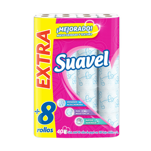 PAPEL HIGIENICO SUAVEL DE 180 HD 40  ROLLO