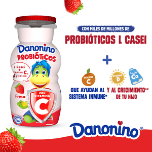 DANONINO FRESA PROBIÓTICOS FIVE PACK 400  ML.