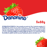 DANONINO FRESA PROBIÓTICOS FIVE PACK 400  ML.