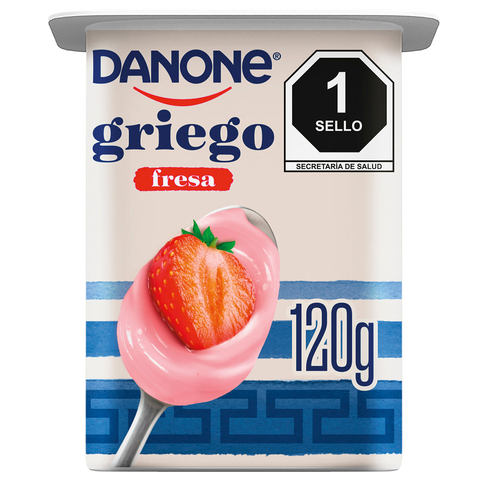 DANONE GRIEGO ENDULZADO CON FRESA 120  GR.