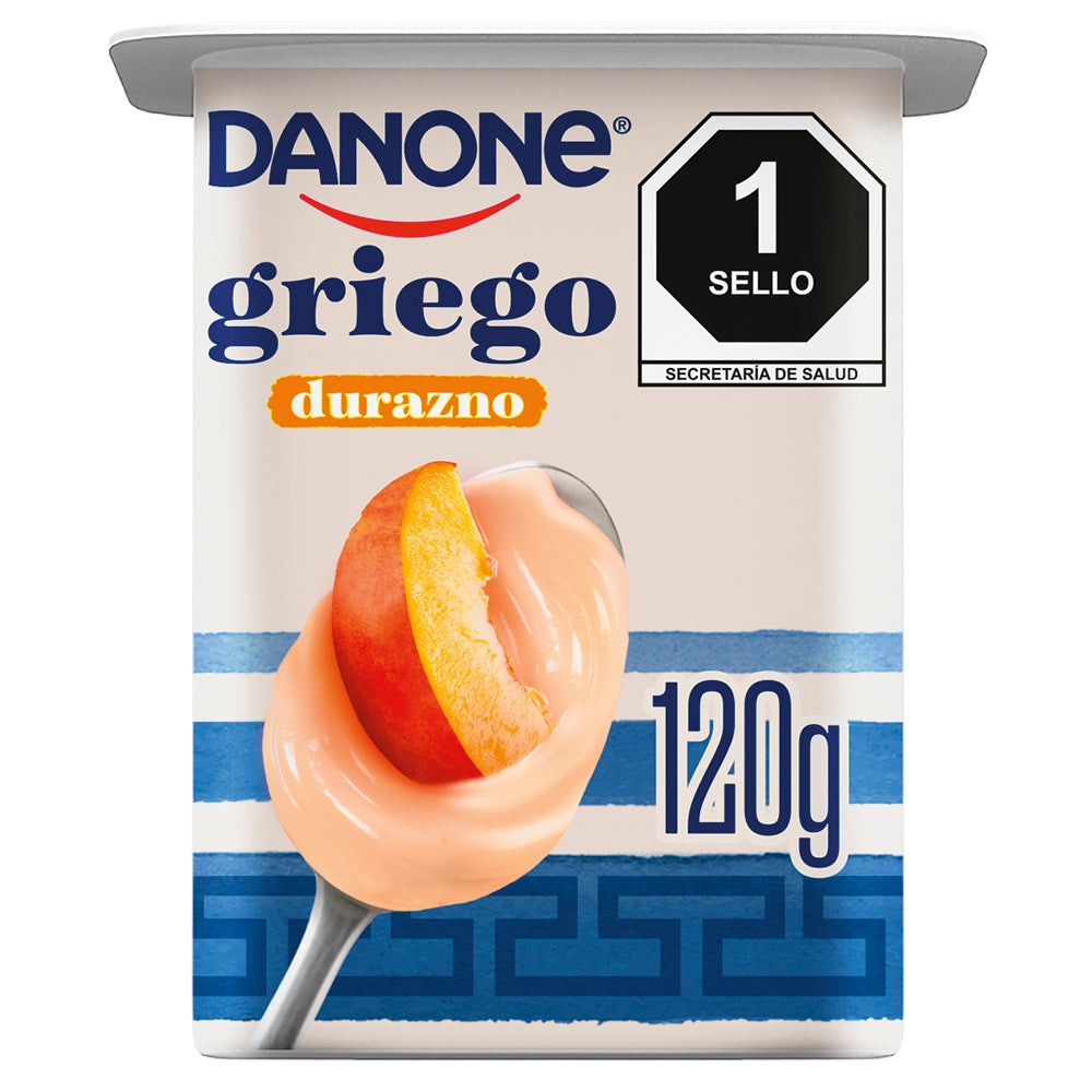 DANONE GRIEGO ENDULZADO CON DURAZNO 120  GR.