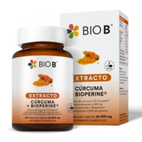 EXTRACTO CÚRCUMA + BIOPERINE BIO B FRASCO 60 CAP 1  PZA.