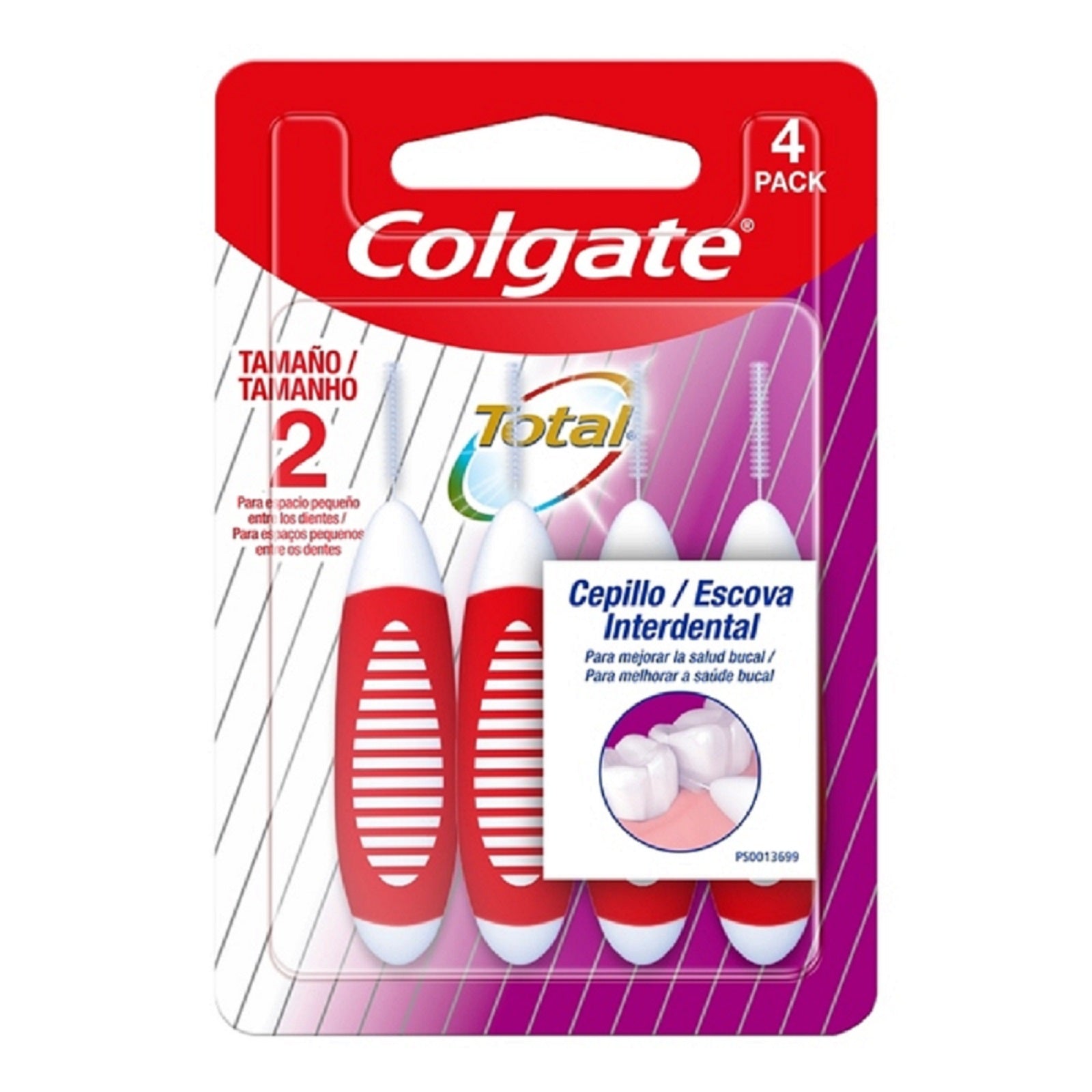 CEPILLO INTERDENTAL COLGATE TOTAL 12 4  PZA.