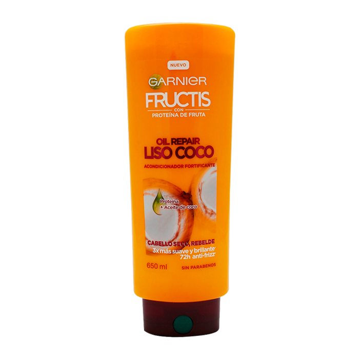 ACONDICIONADOR FRUCTIS OIL REPAIR LISO COCO 650  ML.