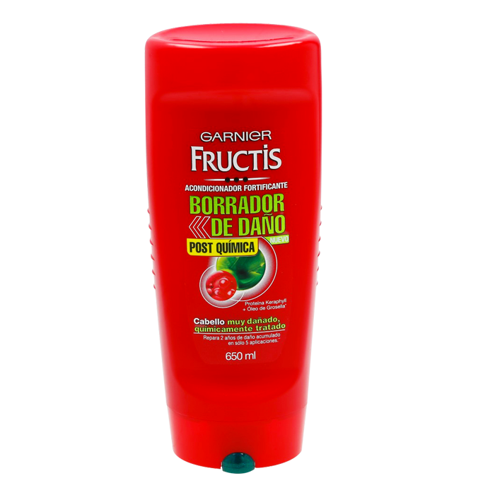 ACONDICIONADOR FRUCTIS BORRADOR DE DAÑO POST QUIMICA 650  ML.