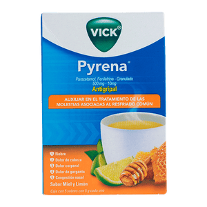 VICK PYRENA MIEL Y LIMÓN GRANULADO ANTIGRIPAL 5  PZA.