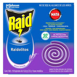 INSECTICIDA ESPIRAL RAIDOLITOS ANTI MOSQUITOS LAVANDA 10  PZA.