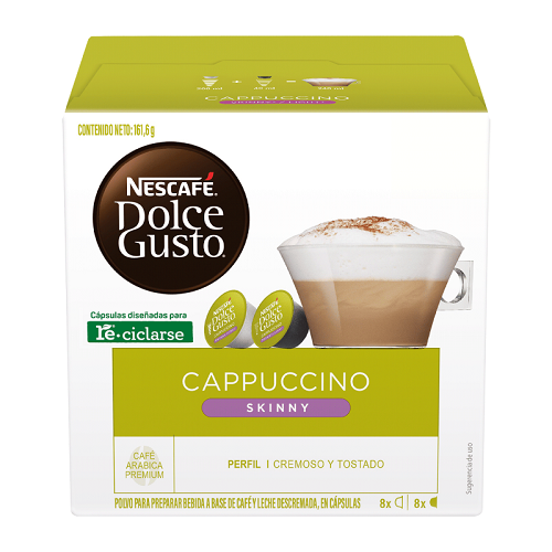 CAFE  CAPPUCCINO SKINY NESCAFE DOLCE GUSTO CAJA 161  GR.