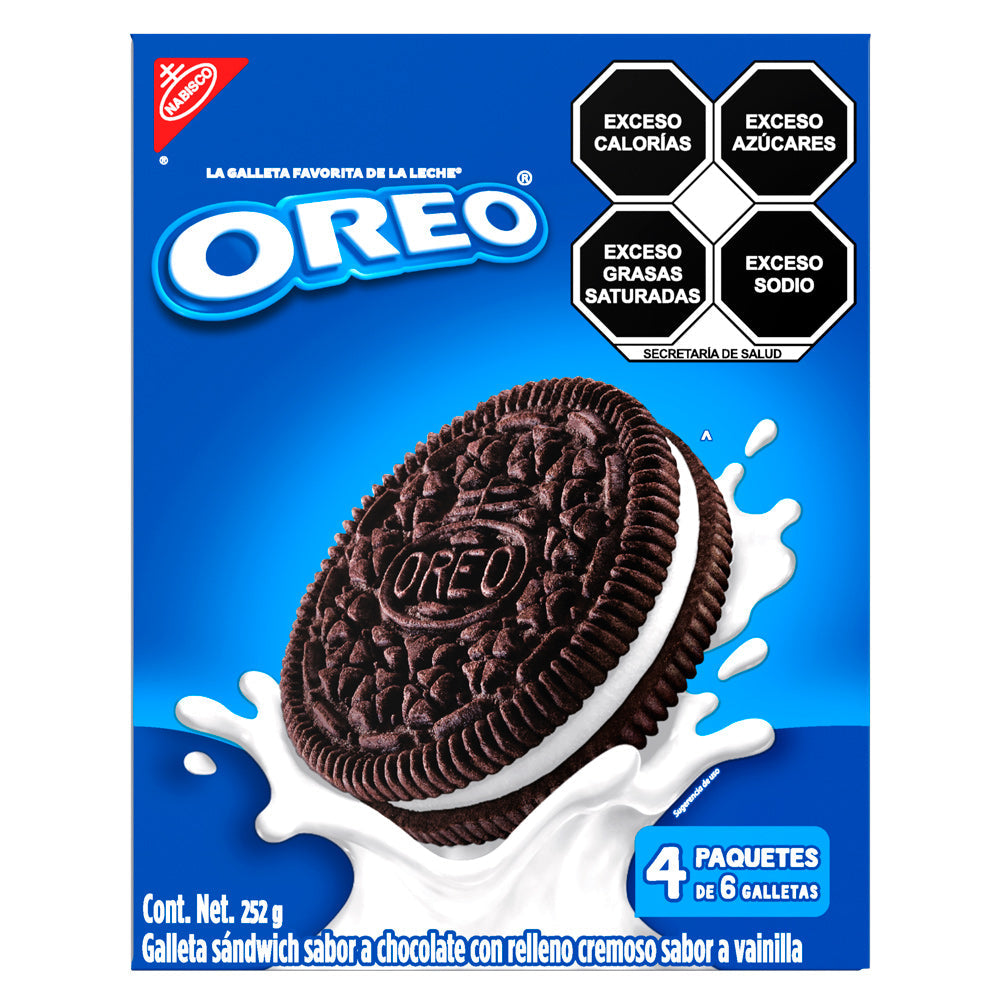 GALLETA OREO SANDWICH CHOCOLATE CAJA 252  GR.