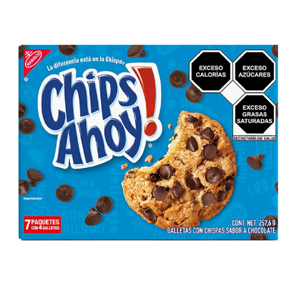 GALLETAS CHIPS AHOY! CHISPAS DE CHOCOLATE CAJA 257.600  GR.