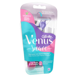 MAQUINA PARA AFEITAR GILLETTE SIMPLY VENUS 3 2  PZA.