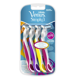 MAQUINA PARA AFEITAR GILLETTE VENUS 3 SIMPLY PACK 4  PZA.