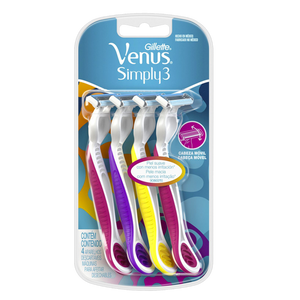 MAQUINA PARA AFEITAR GILLETTE VENUS 3 SIMPLY PACK 4  PZA.