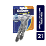 MAQUINA PARA AFEITAR GILLETTE PRESTOBARBA 3 2  PZA.