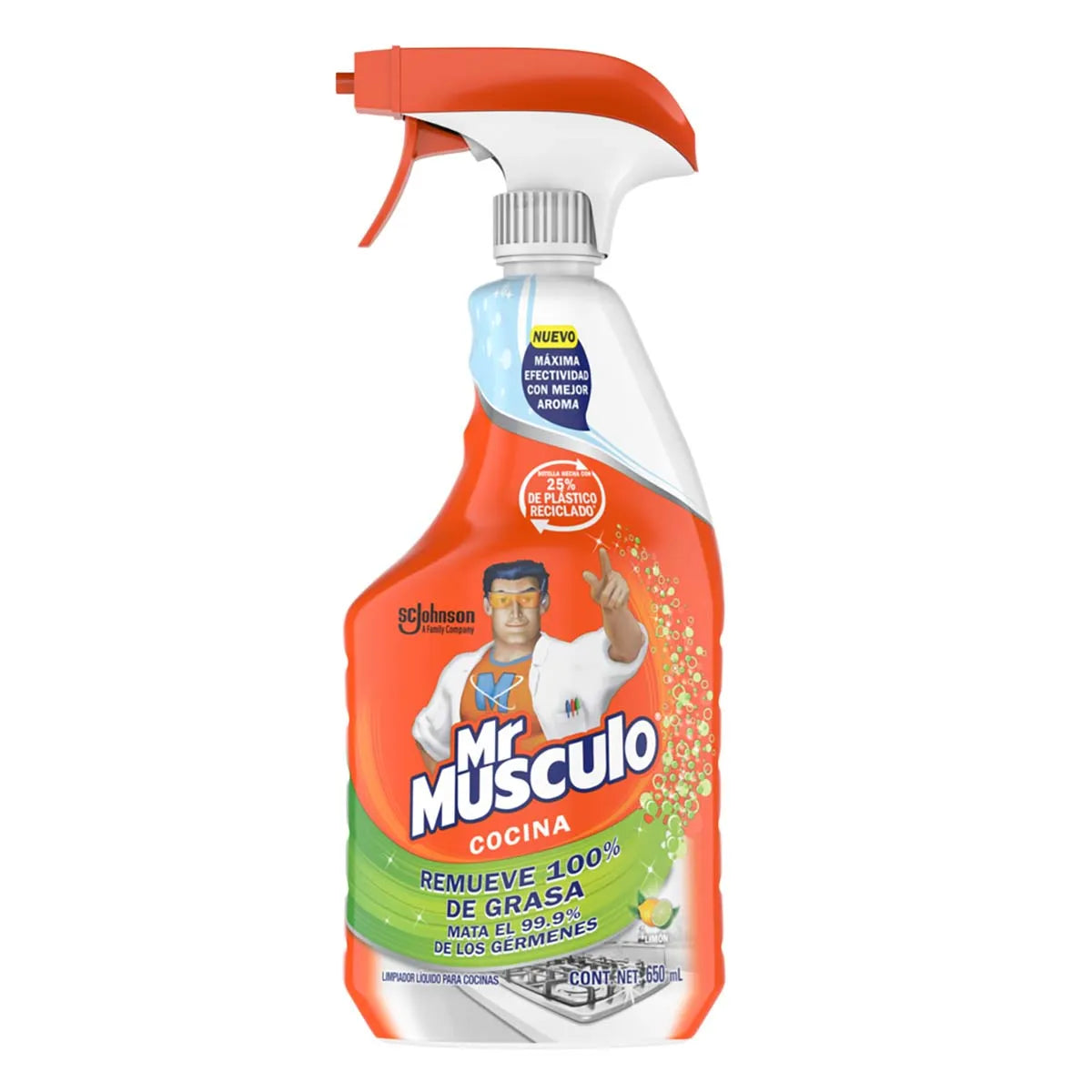 DESENGRASANTE LIQUIDO MR MUSCULO COCINA AROMA LIMON 650  ML.