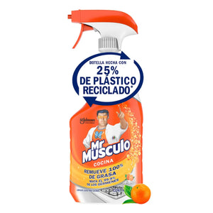 LIMPIADOR LIQUIDO MR MUSCULO  PARA COCINA NARANJA LÍQUIDO 650  ML.