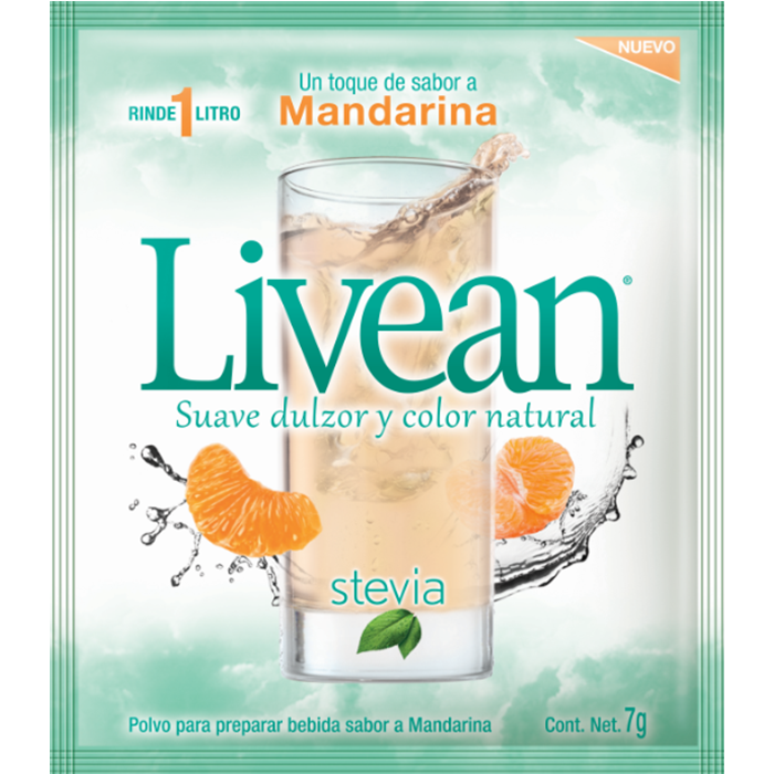 BEBIDA EN POLVO LIVEAN MANDARINA 7  GR.