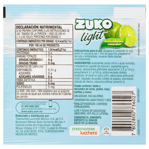 BEBIDA EN POLVO ZUKO LIGHT LIMON 7  GR.