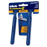 MAQUINA GILLETTE PRESTOBARBA PIEL SENSIBLE 2  PZA.