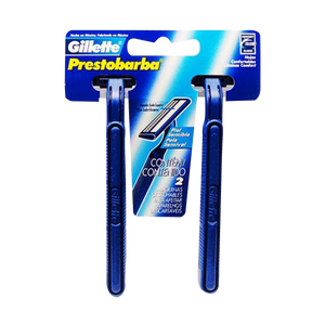 MAQUINA GILLETTE PRESTOBARBA PIEL SENSIBLE 2  PZA.