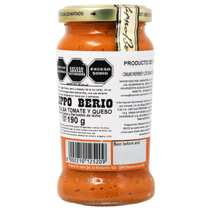 SALSA DE TOMATE Y QUESO FILIPPO BERIO FRASCO 190  GR.