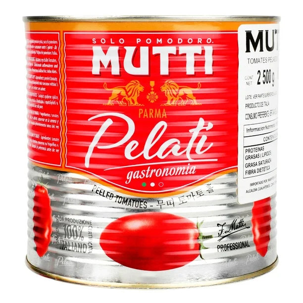 TOMATES PELADOS MUTTI LATA 2500  GR.