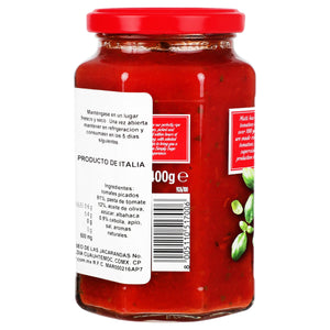 MUTTI SALSA DE TOMATE CON ALBAHACA FRASCO 400  GR.