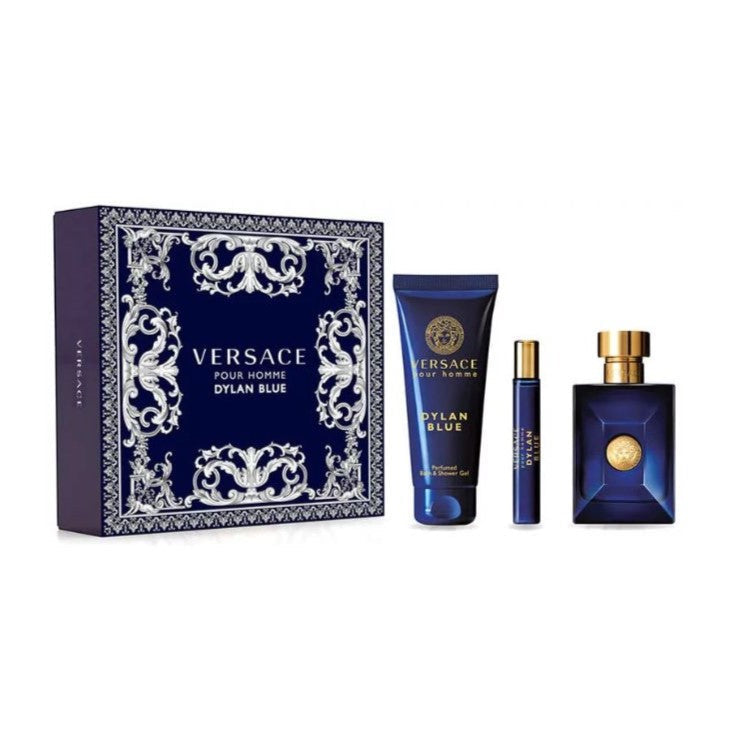 SET 3 PIEZAS DYLAN BLUE PARA HOMBRE DE VERSACE EDT 100  ML.