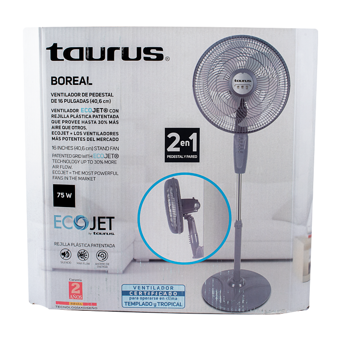 VENTILADOR DE PEDESTAL 16 TAURUS BOREAL 3 VEL. 1  PZA.