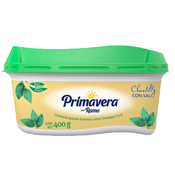 MARGARINA PRIMAVERA CHANTILLY CON SAL 400  GR.