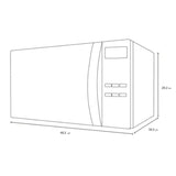 HORNO DE MICROONDAS 0.8 PIES C/MANIJA PANEL NEGRO Y CARCASA BLANCA 1  PZA.